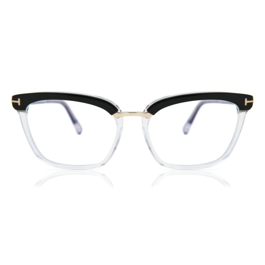 Tom Ford FT5550-B 5 Blauw-Light Block Zwart Dames Bril