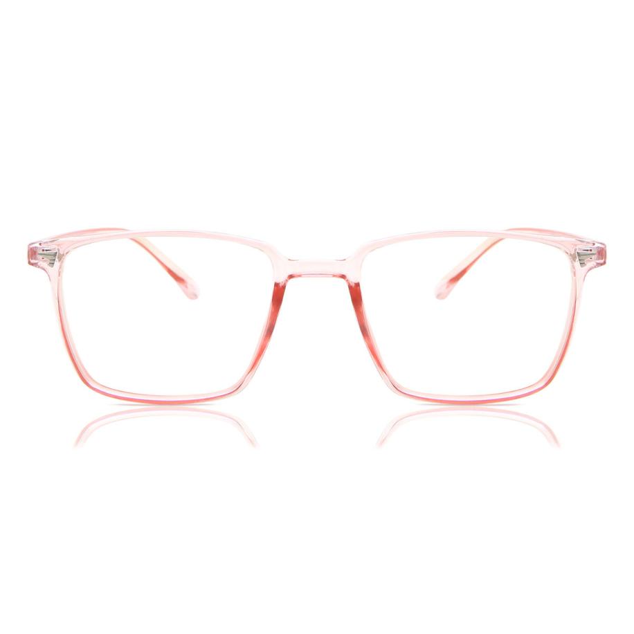 Heren Vierkant Volledige rand Plastic Roze Bril - Anti-Blauwlichtglazen - SmartBuy Collection