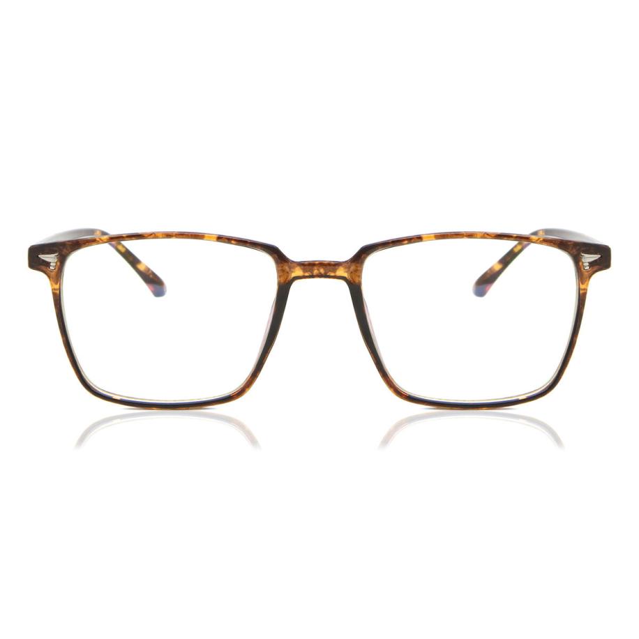 Heren Vierkant Volledige rand Plastic Tortoiseshell Bril - Anti-Blauwlichtglazen - SmartBuy Collection