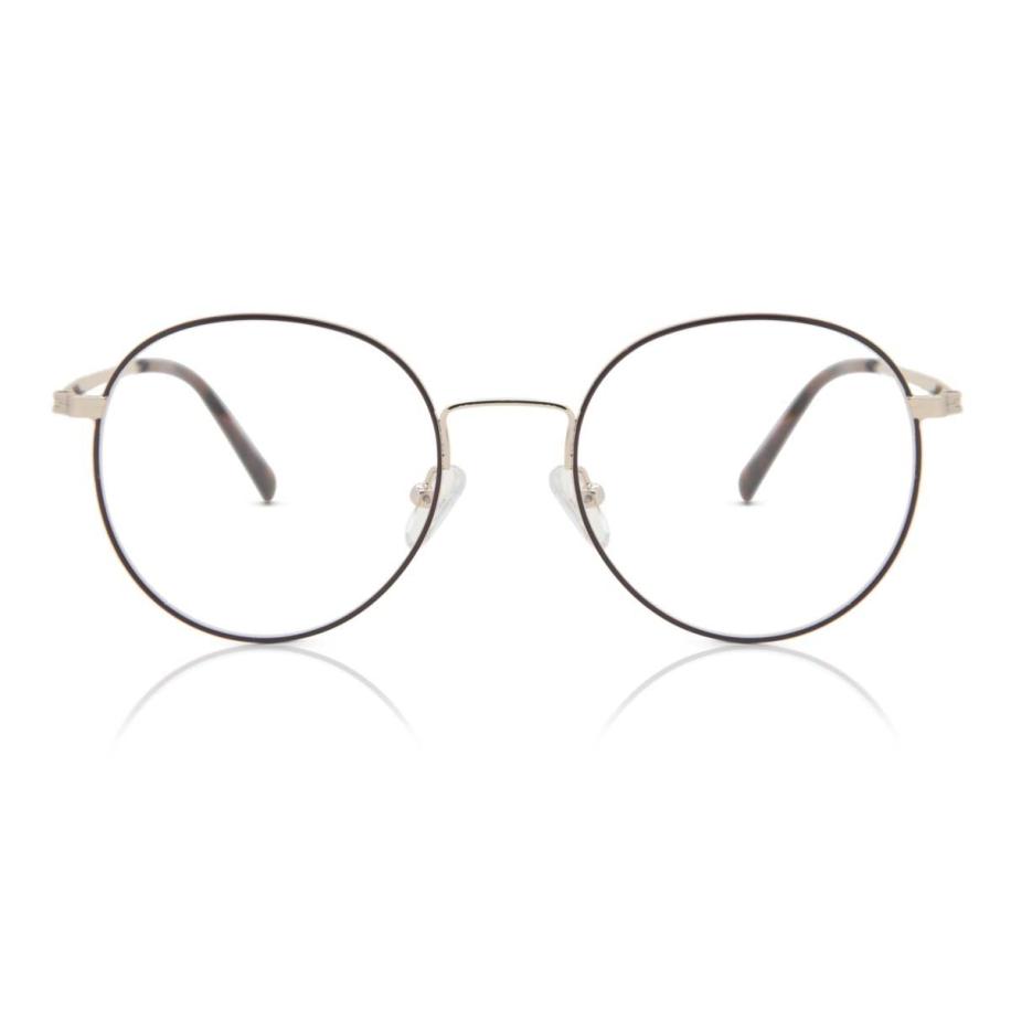 Heren Ovaal Volledige rand Metaal Goud Bril - Anti-Blauwlichtglazen - SmartBuy Collection