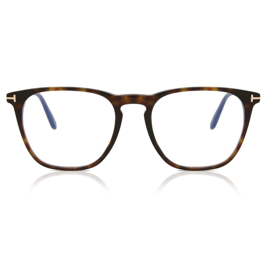 Tom Ford FT5937-B 52 Blauw-Light Block Tortoiseshell Heren Bril