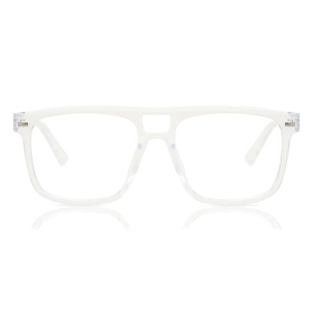 Heren Piloot Volledige rand Plastic Doorzichtig Bril - Anti-Blauwlichtglazen - SmartBuy Collection
