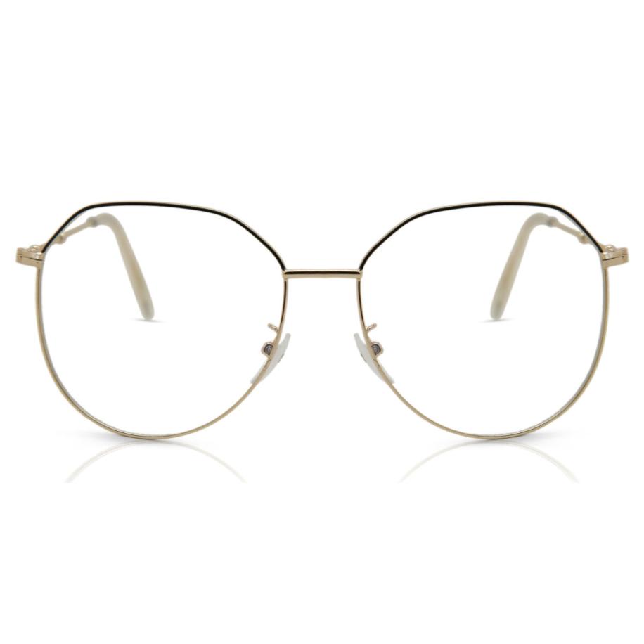 Heren Ovaal Volledige rand Metaal Goud Bril - Anti-Blauwlichtglazen - SmartBuy Collection