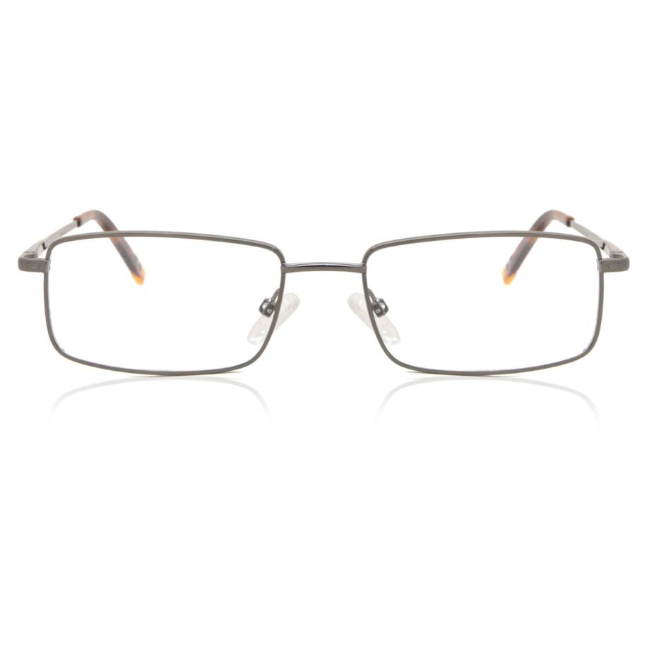 Heren Rechthoek Volledige rand Metaal Zilver Bril - Anti-Blauwlichtglazen - SmartBuy Collection