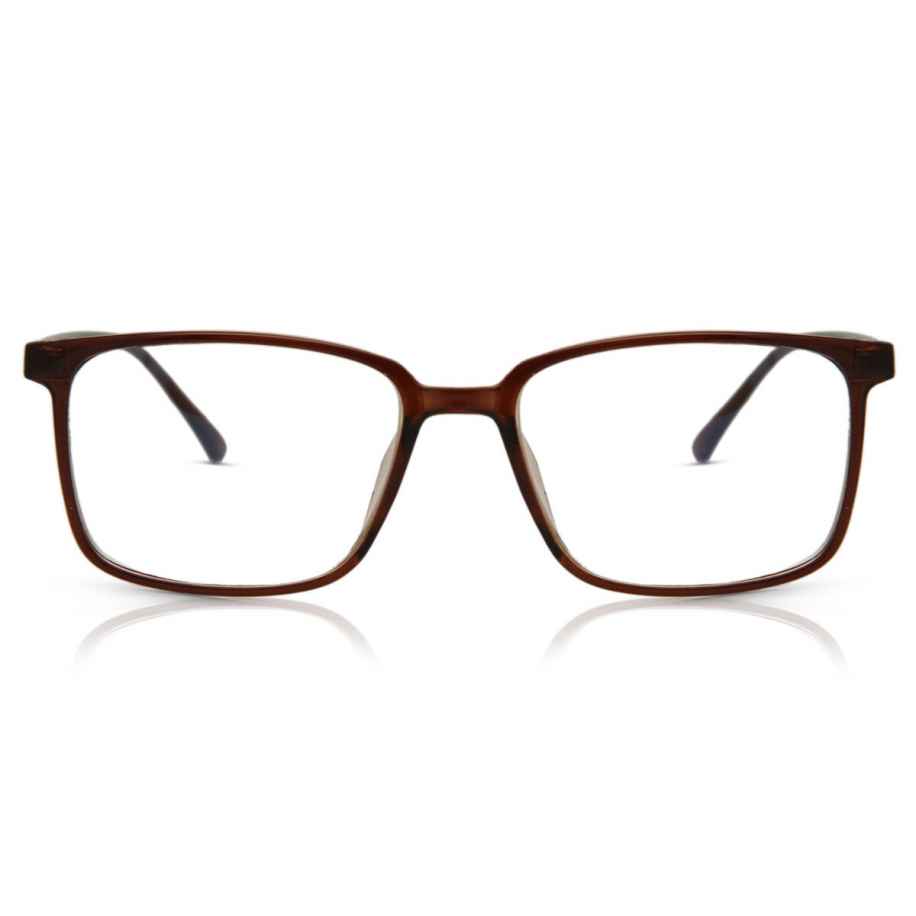 Heren Rechthoek Volledige rand Plastic Bruin Bril - Anti-Blauwlichtglazen - SmartBuy Collection
