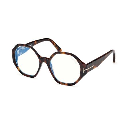 Tom Ford FT5967-B 052 Blauw-Light Block Tortoiseshell Dames Bril