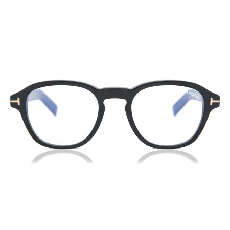 Tom Ford FT5821-B 001 Blauw-Light Block Zwart Heren Bril