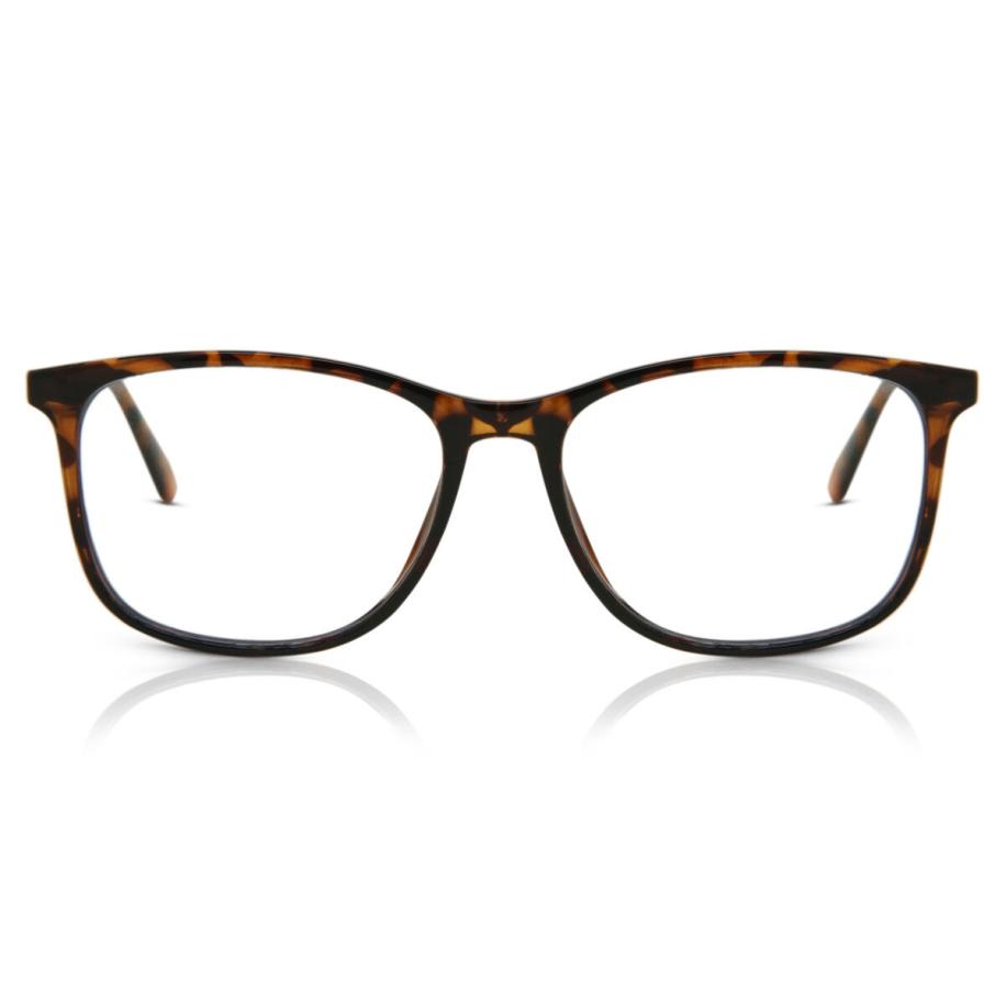 Heren Vierkant Volledige rand Plastic Tortoiseshell Bril - Anti-Blauwlichtglazen - SmartBuy Collection