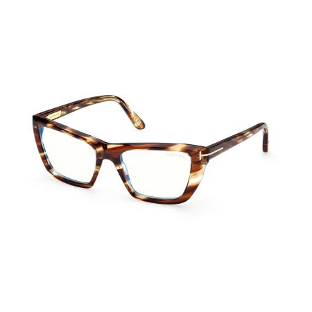 Tom Ford FT6047-B 055 Blauw-Light Block Tortoiseshell Dames Bril