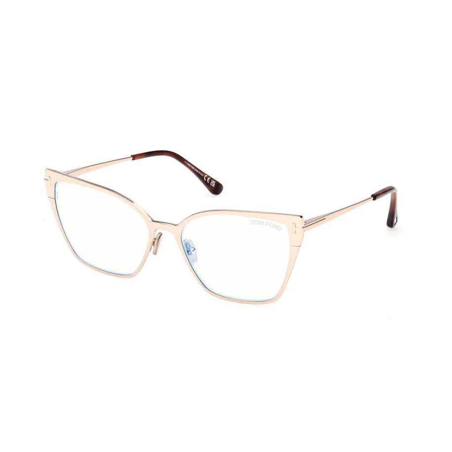 Tom Ford FT6051-B 28 Blauw-Light Block Goud Dames Bril