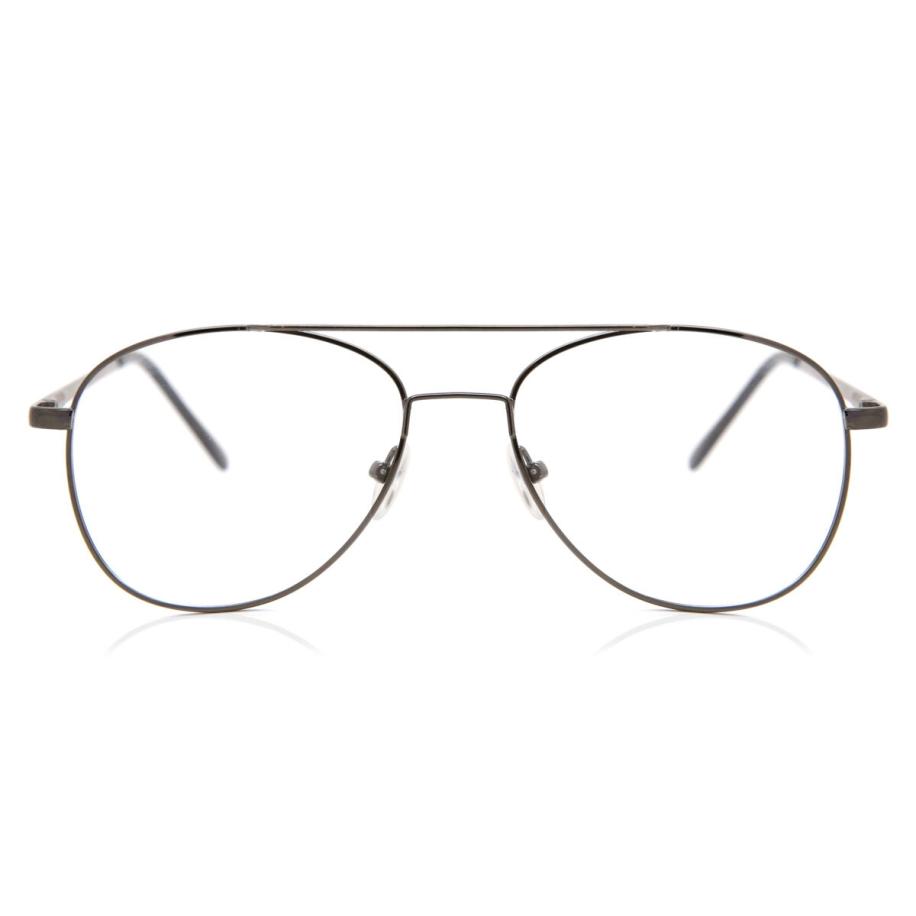 Heren Piloot Volledige rand Metaal Zilver Bril - Anti-Blauwlichtglazen - SmartBuy Collection