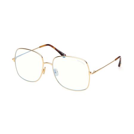 Tom Ford FT6048-B 030 Blauw-Light Block Goud Dames Bril