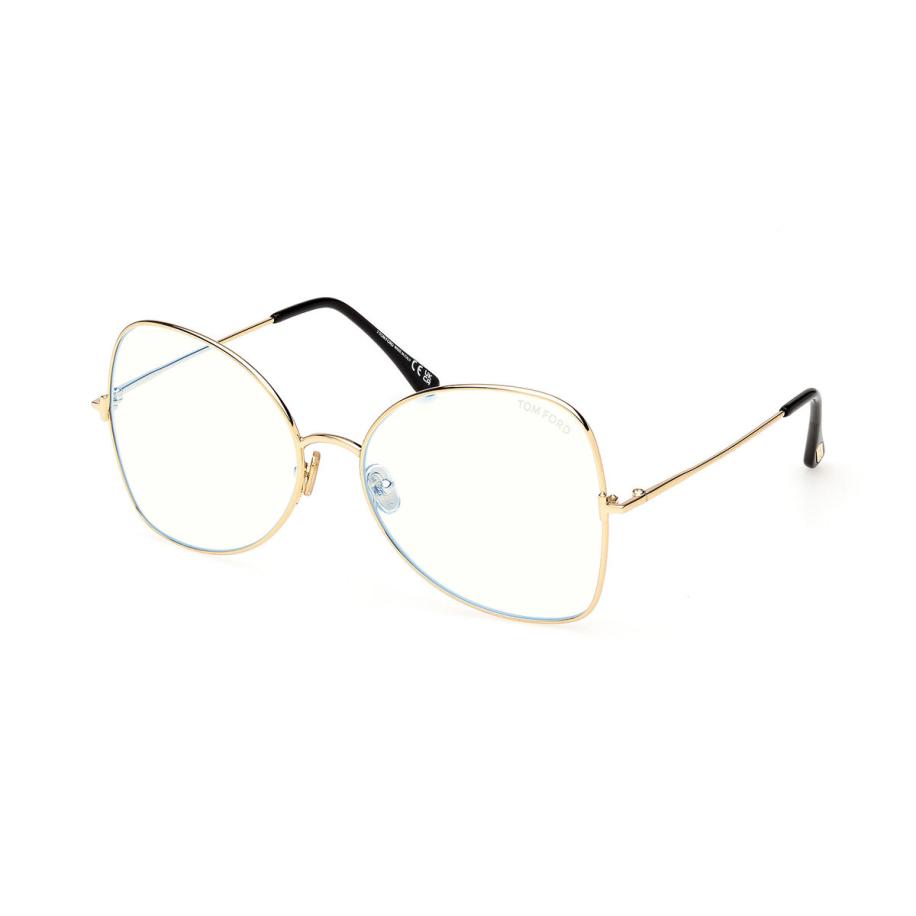 Tom Ford FT6049-B 30 Blauw-Light Block Goud Dames Bril