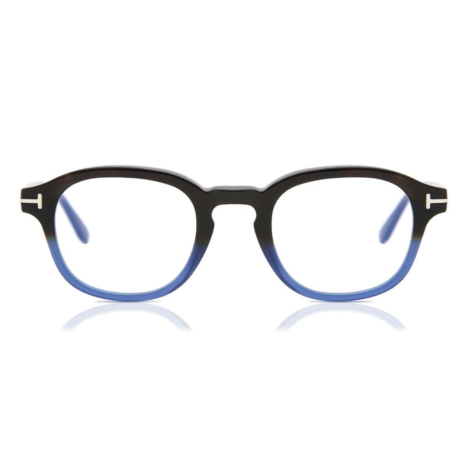 Tom Ford FT5698-B 55 Blauw-Light Block Tortoiseshell Heren Bril