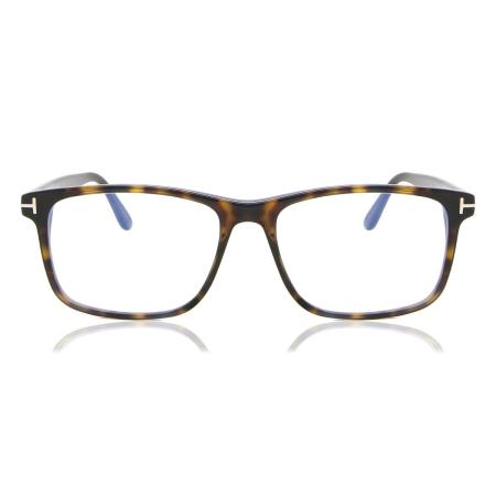 Tom Ford FT5752-B 052 Blauw-Light Block Tortoiseshell Heren Bril
