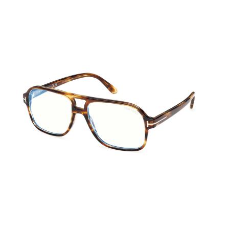 Tom Ford FT6058-B 055 Blauw-Light Block Tortoiseshell Heren Bril