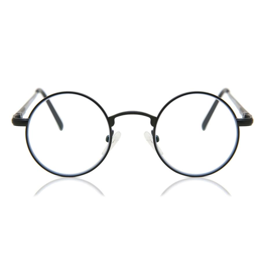Heren Rond Volledige rand Metaal Zwart Bril - Anti-Blauwlichtglazen - SmartBuy Collection