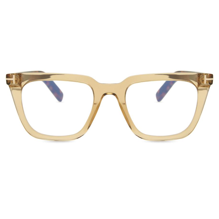 Tom Ford FT5963-B 45 Blauw-Light Block Bruin Heren Bril