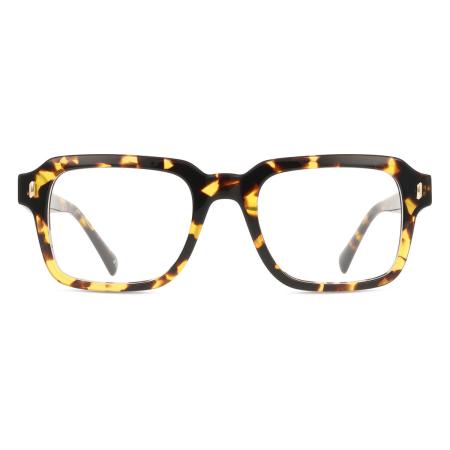 Heren Vierkant Volledige rand Plastic Tortoiseshell Bril - Anti-Blauwlichtglazen - Arise Collective