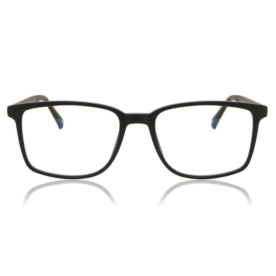 Heren Rechthoek Volledige rand Plastic Zwart Bril - Anti-Blauwlichtglazen - SmartBuy Collection