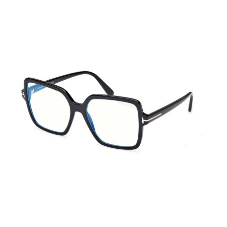 Tom Ford FT6063-B 001 Blauw-Light Block Zwart Dames Bril