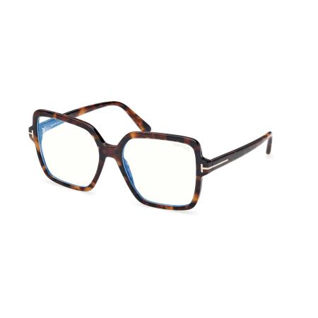 Tom Ford FT6063-B 052 Blauw-Light Block Tortoiseshell Dames Bril