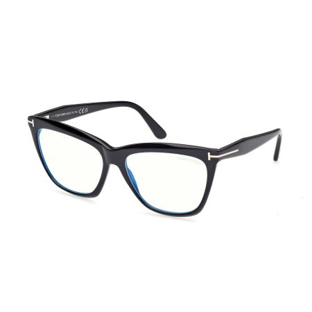 Tom Ford FT6064-B 001 Blauw-Light Block Zwart Dames Bril