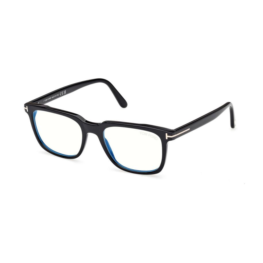 Tom Ford FT6080-B 1 Blauw-Light Block Zwart Heren Bril