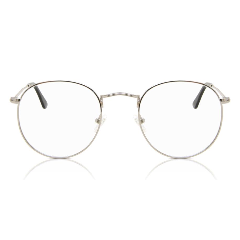 Heren Ovaal Volledige rand Metaal Zilver Bril - Anti-Blauwlichtglazen - Arise Collective
