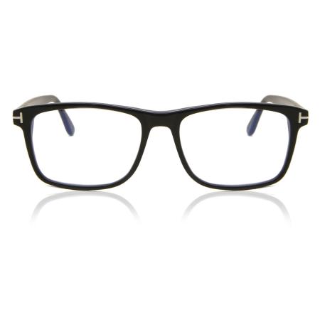 Tom Ford FT5752-B 001 Blauw-Light Block Zwart Heren Bril