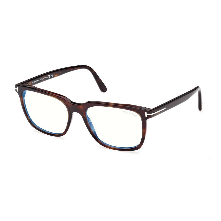 Tom Ford FT6080-B 52 Blauw-Light Block Tortoiseshell Heren Bril