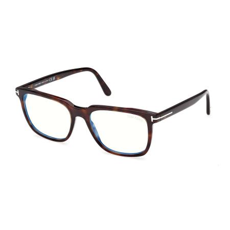 Tom Ford FT6080-B 052 Blauw-Light Block Tortoiseshell Heren Bril