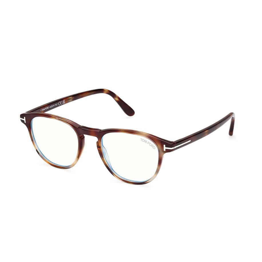 Tom Ford FT5899-B 55 Blauw-Light Block Tortoiseshell Heren Bril