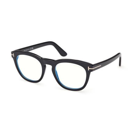 Tom Ford FT6081-B 001 Blauw-Light Block Zwart Heren Bril