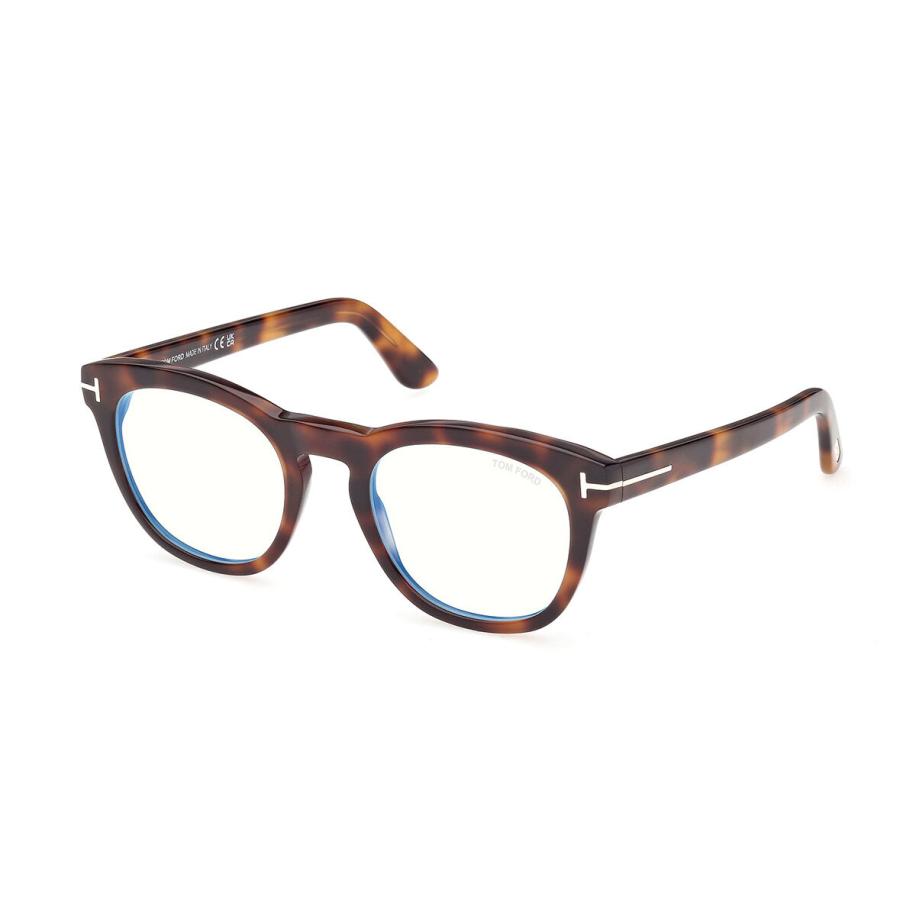 Tom Ford FT6081-B 53 Blauw-Light Block Tortoiseshell Heren Bril