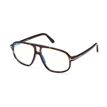 Tom Ford FT6082-B 052 Blauw-Light Block Tortoiseshell Heren Bril