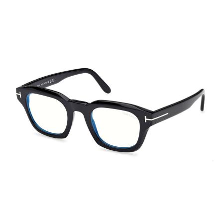 Tom Ford FT6083-B 001 Blauw-Light Block Zwart Heren Bril