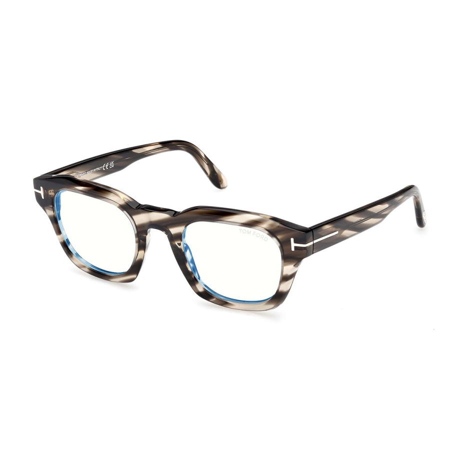 Tom Ford FT6083-B 55 Blauw-Light Block Tortoiseshell Heren Bril