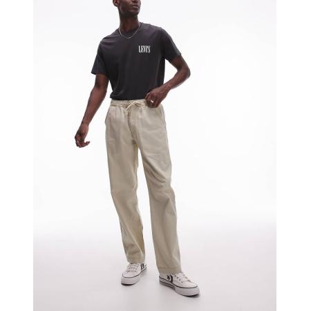 Levi's - XX - Losse chino van linnen met trekkoord in beige-Neutraal