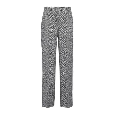 Comma COMMA Pantalon zwart / wit