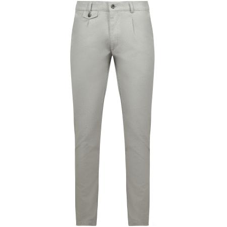 Suitable Chino Pico Pleat Flanel Lichtgrijs