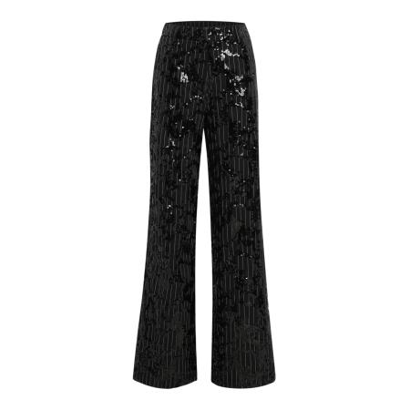 YAS YAS Tall Broek YASSTRIBY zwart / wit