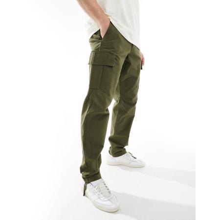 Jack & Jones - Losvallende cargobroek in kaki-Groen