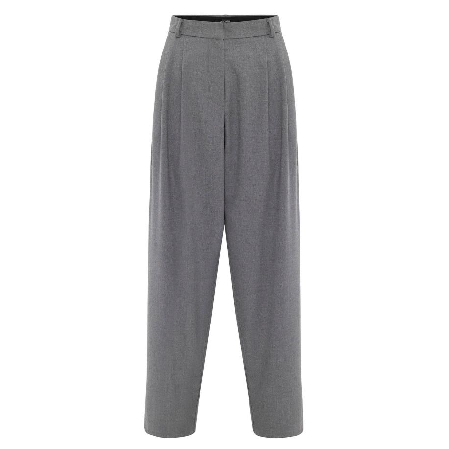 Antioch Antioch Bandplooibroek grijs gemêleerd -