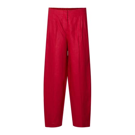 Selected SELECTED Bandplooibroek SLFBARREL LIA bloedrood