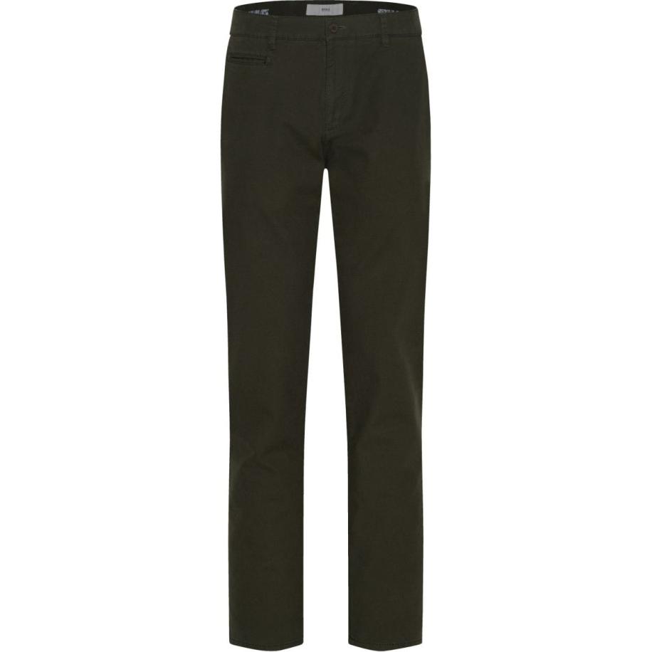 Brax Fabio In Chino olijfgroen, Effen Groen