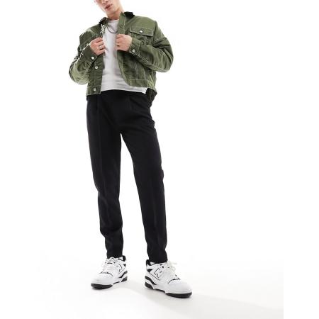 ASOS DESIGN - Smaltoelopende nette broek in zwart