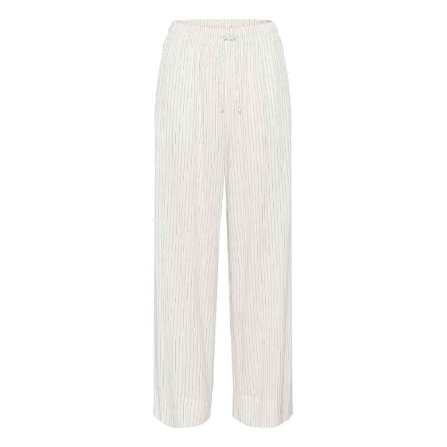 My Essential Wardrobe Broek Jannie donkergrijs / wit Wit