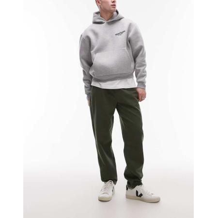 Topman - Essential - Broek in kaki wassing-Groen