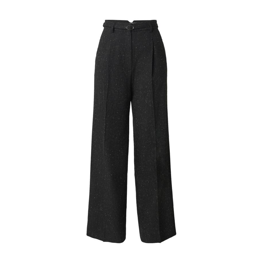 EDITED EDITED Pantalon Benni antraciet / wit -